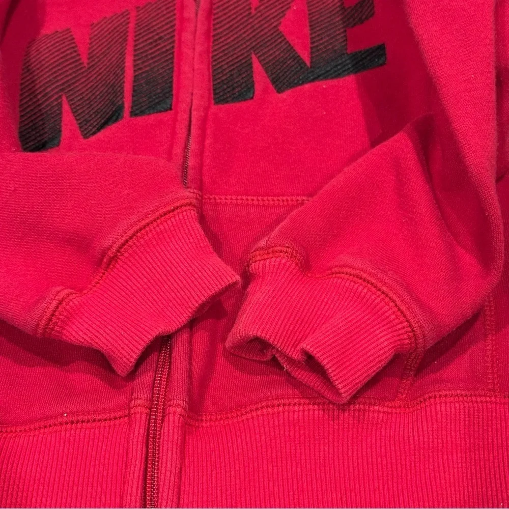 Nike Hoodie Jacket Youth 3T Red Full Zip Athletic Logo Toddler